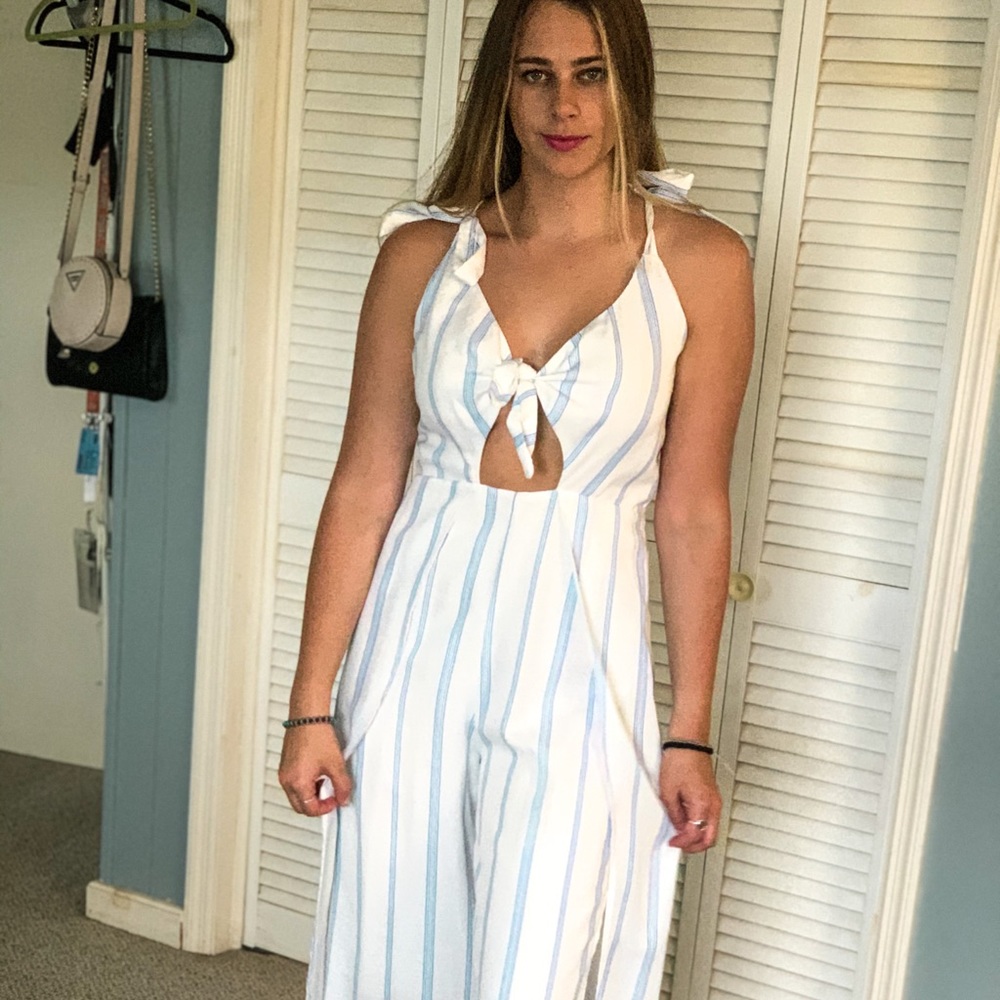 Pin striped jumpsuit